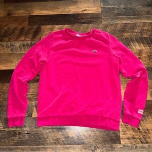 Lacoste Hot Pink Lightweight Crewneck Sweatshirt